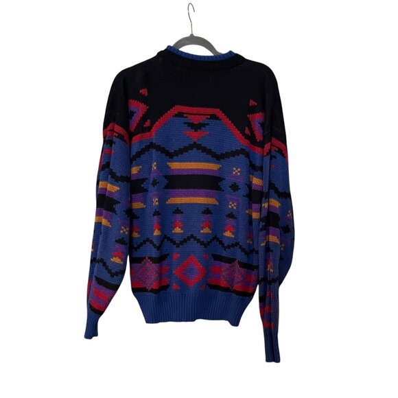 Bugle Boy Other - Vintage Aztec Retro Acrylic Bugle Boy Co Crewneck Sweater Cosby Grandpa Size Lg